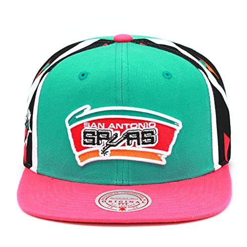 Mitchell & Ness San Antonio Spurs 2 Tone Classic HWC Adjustable Snapback  Black, Pink