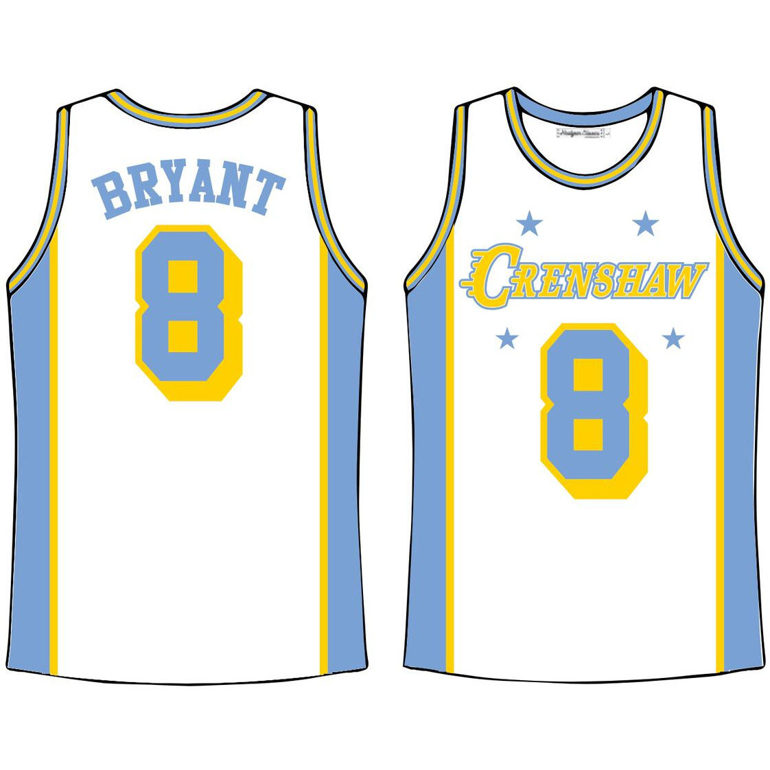 Kobe Bryant Crenshaw Basketball Jersey-White – Todays Man Store