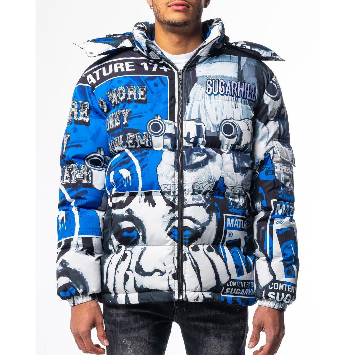 SUGARHILL MONEY + POWER PUFFER (ROYAL BLUE)