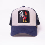 ROOSTER 3 TONE TRUCKER HAT NAVY