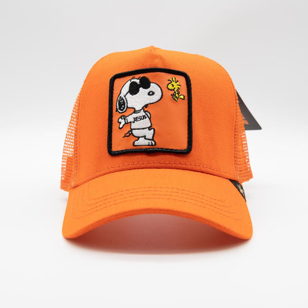 Snoopy Cartoon Orange trucker hat
