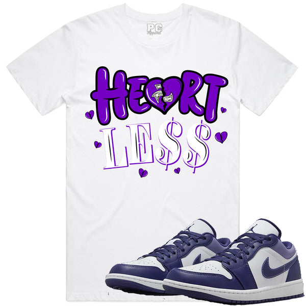 HEARTLESS TEE-WHITE&PURPLE