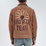 "GROWTH" SHERPA JACKET (BROWN RUST)