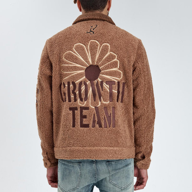 "GROWTH" SHERPA JACKET (BROWN RUST)