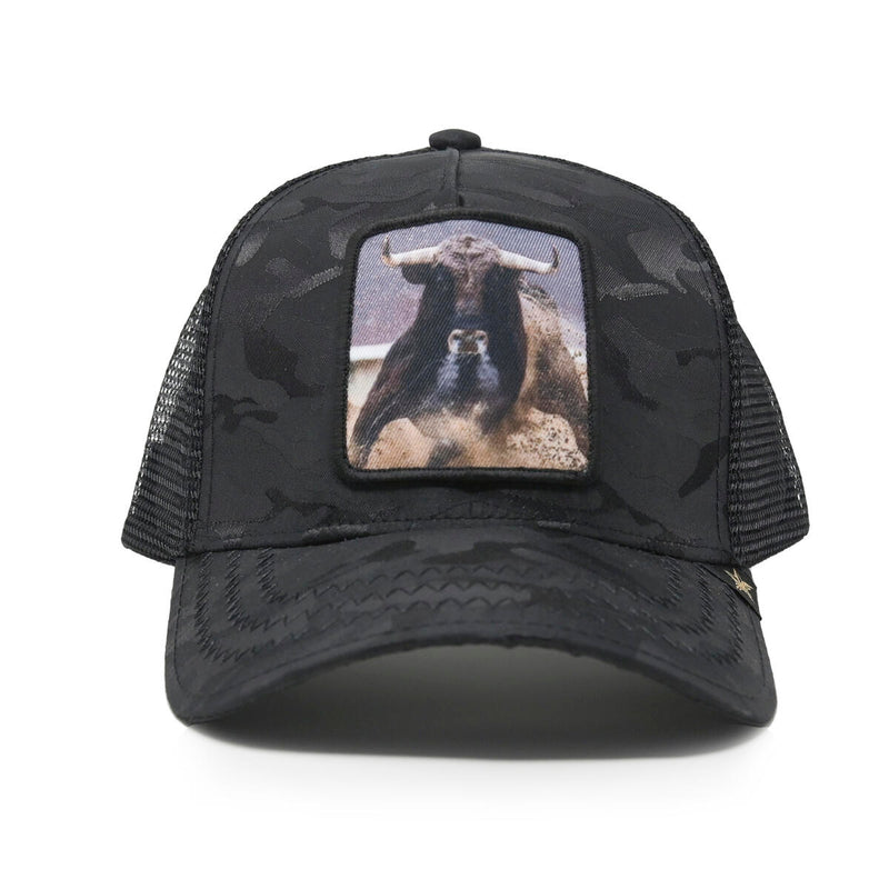 trucker hat black camouflage (GS185)