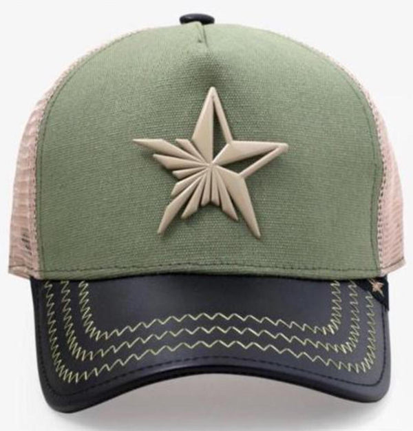trucker hat Star logo Green/Black