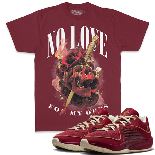 No Love for My Opps - Burgundy T-Shirts