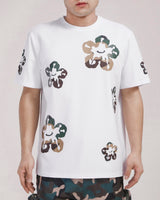 WOODLAND CAMO TEAR DRIP TEE-WHITE