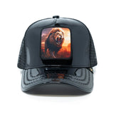 Lion Black Trucker Hat