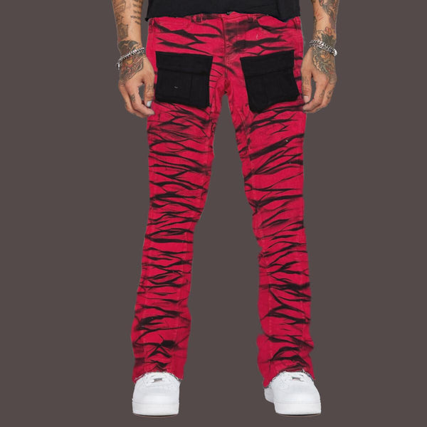 MARQUIS STACKED JEANS - RED