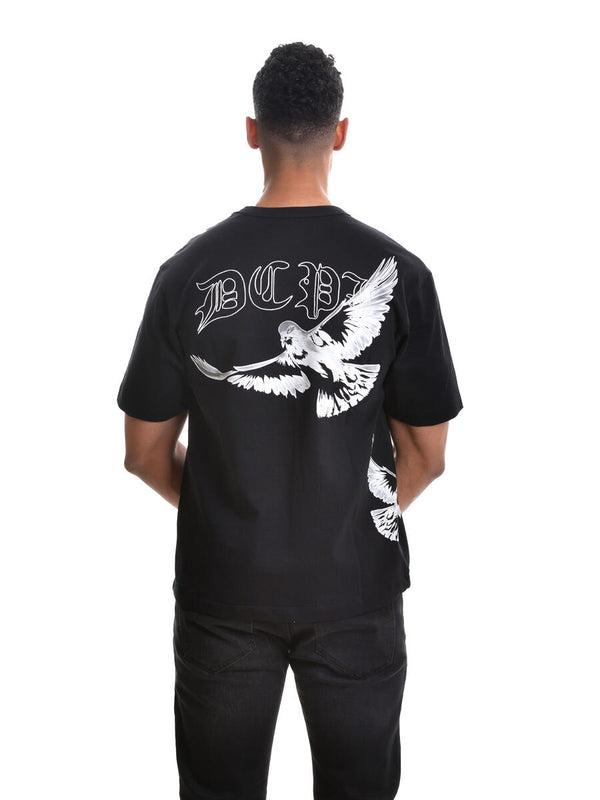 TWO DOVES TEE-BLACK