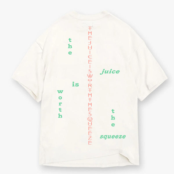 "PEACHES" T-SHIRT (WHITE)