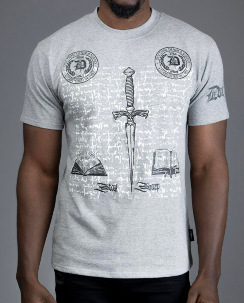 CORE DAGGER LOGO T-SHIRT-HEATHER GRAY