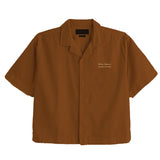 ROSS STRETCH BOX BUTTON UP-BROWN