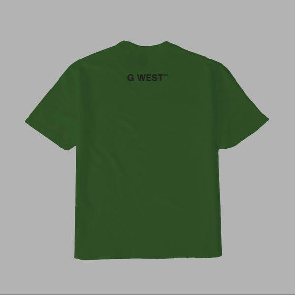 G West OWN YO MIND Front Graphic Tee - PINE GREEN/YELLOW