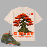 G West Bonsai Tee - CREAM/ORANGE/GREEN/BLACK LOGO