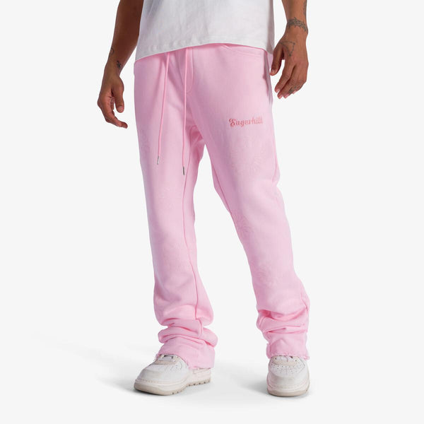 "JANIS" STACKED SWEATPANTS (LIGHT PINK)