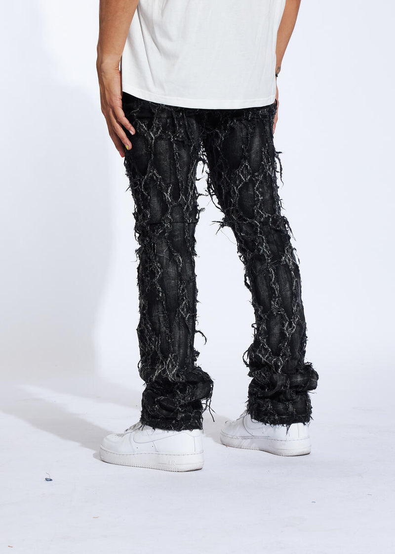 KAI STACKED DENIM-BLACK