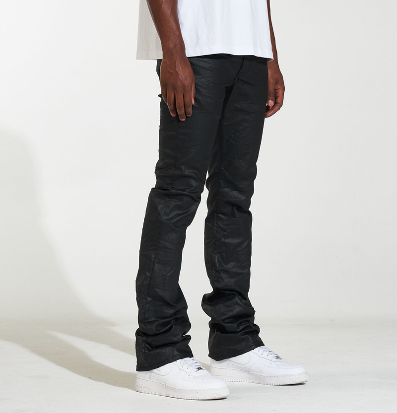 Arch Stacked Flare Denim SOFT WAX (Black)