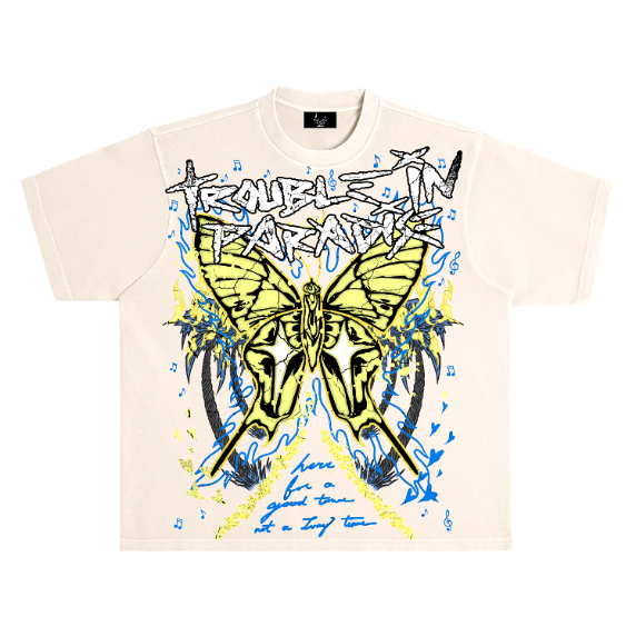 BUTTERFLY BLUES TEE-OFF WHITE