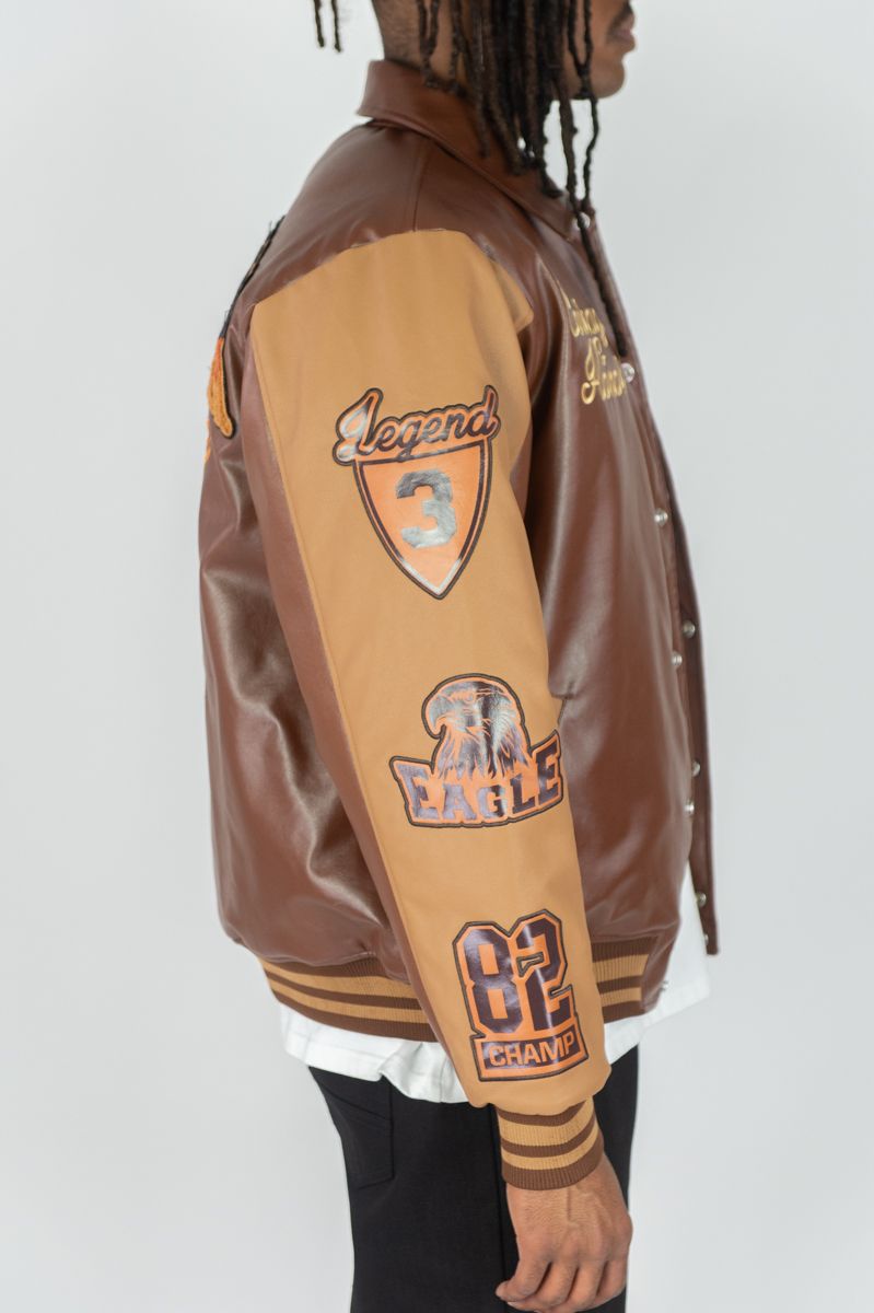 SUPERIOR PU JACKET-BROWN