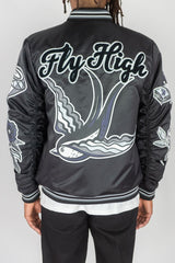 FLY HIGH NYLON JACKET-BLACK