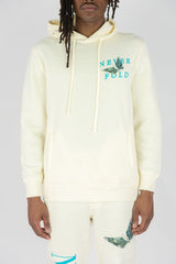 NEVER FOLD STACKED FLEECE HOODIE SET -CREAM