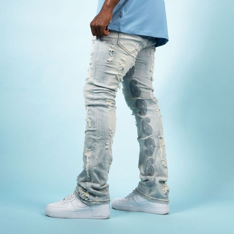 TRENTON C25 -STACKED FLARED JEANS