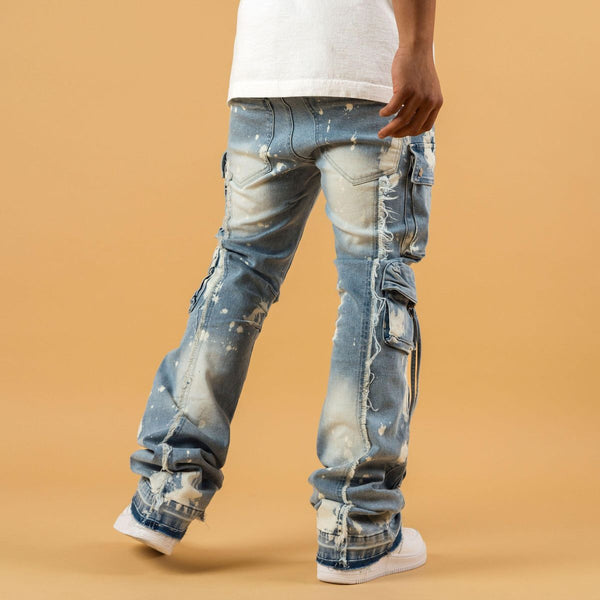 BEOU AUSTIN FLARED STACKED JEANS