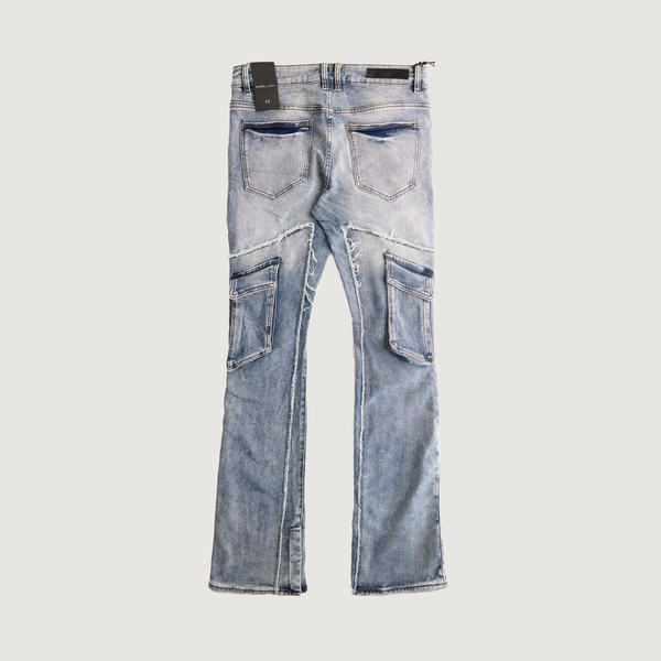 EAGLE CARGO STACKED DENIM-BLUE WASH