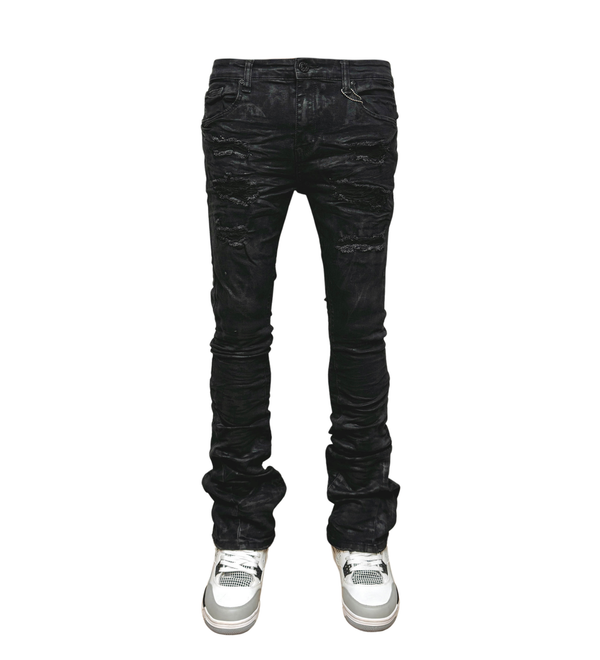 Waxed Stack Denim (VC555 BLACK)