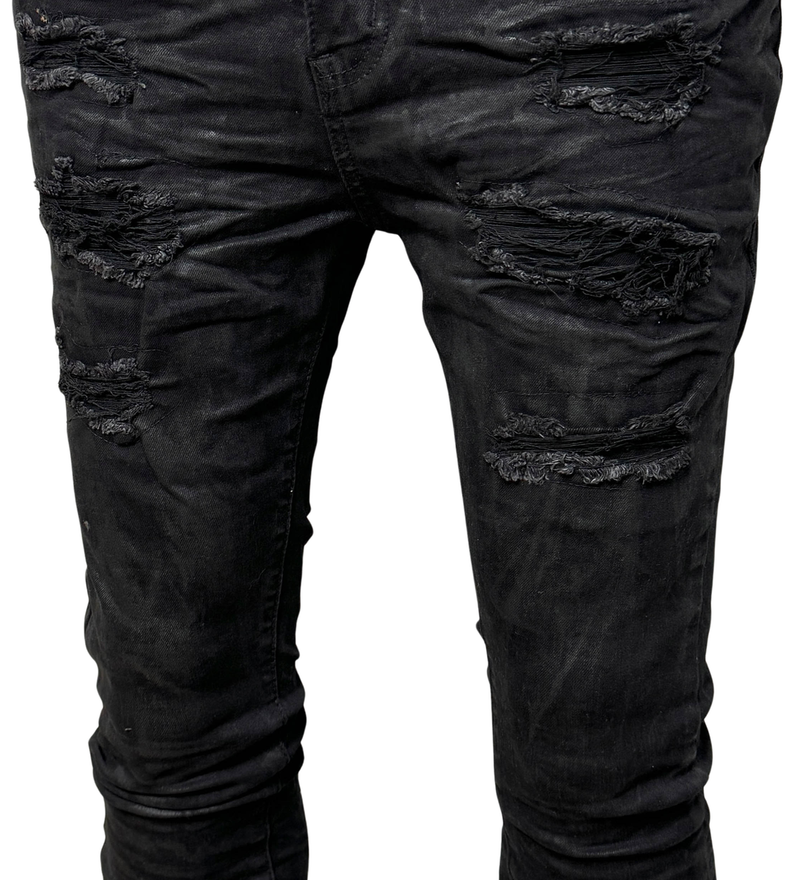 Waxed Stack Denim (VC555 BLACK)