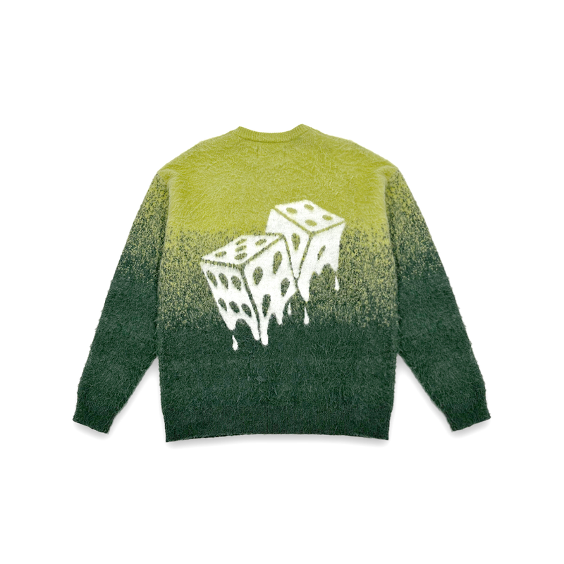 BY APPT MOHAIR SWEATER-GRADIENT GREEN