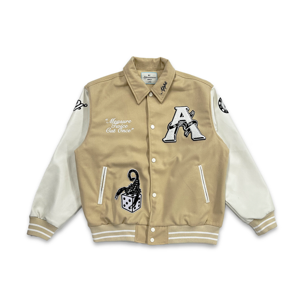 VARSITY JACKET (BEIGE / CREAM)