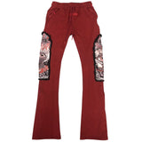 WINDOWS FLEECE FLARE JOGGER-RED