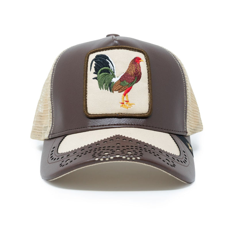 Brown leather rooster