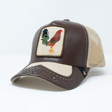 Brown leather rooster