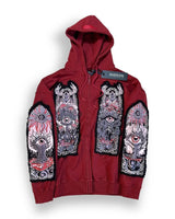 WINDOWS FLEECE OVERSIZED HOODY-RED