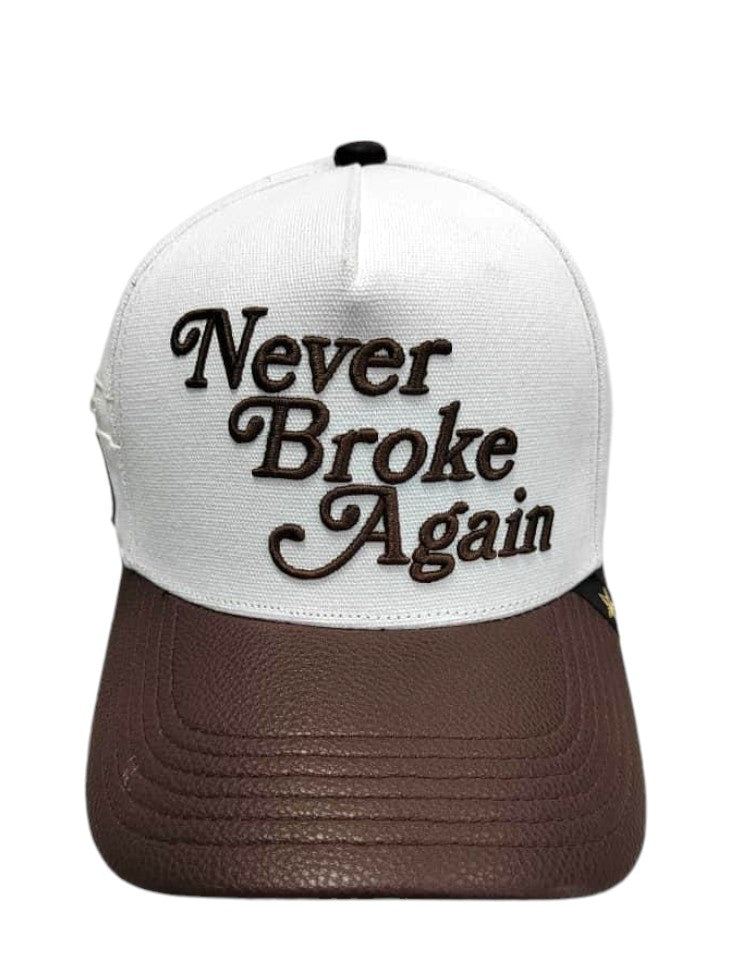 NEVER BROKE AGAIN TRUCKER HAT- BROWN