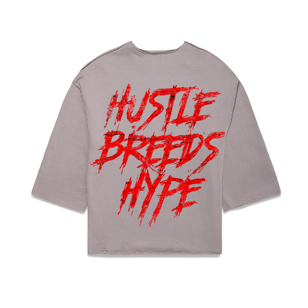 HUSTLE BREEDS HYPE CROPPED TEE- TAN