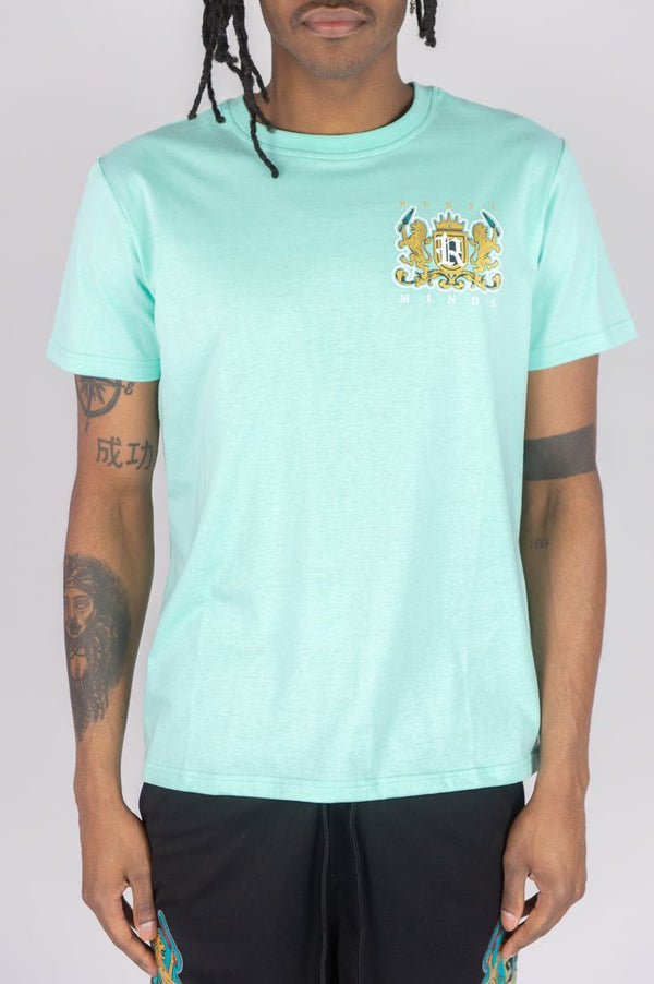 BOYS RHINE STONE LION CREST TEE
