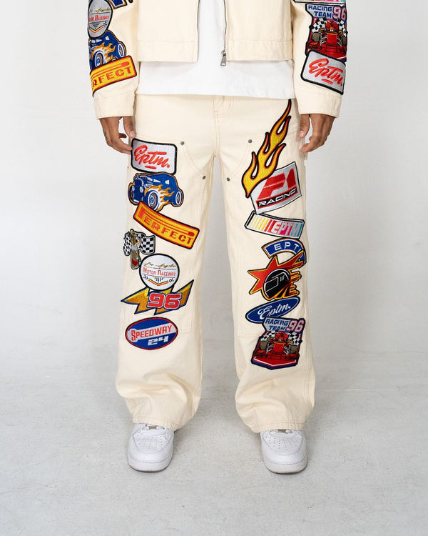 TURBO CARPENTER PANTS-CREAM