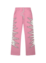 Misfits Terry Flares Pants - Pink