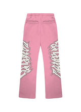Misfits Terry Flares Pants - Pink