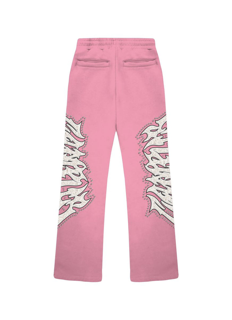 Misfits Terry Flares Pants - Pink