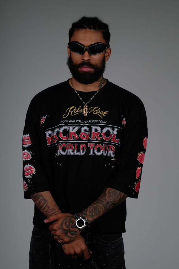 Worldtour Cropped tshirt - Black