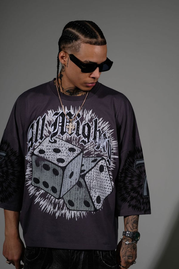All mighty tshirt Cropped T-shirt -CHARCOAL