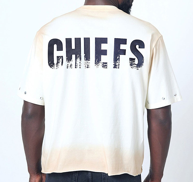 CHIEFS CROPPED SHORT SLEEVE SHIRT W/RIVETS