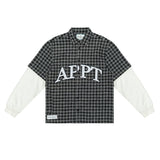 STATIC FLANNEL BUTTON UP - BLACK