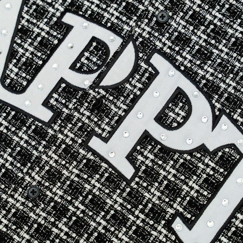 STATIC FLANNEL BUTTON UP - BLACK